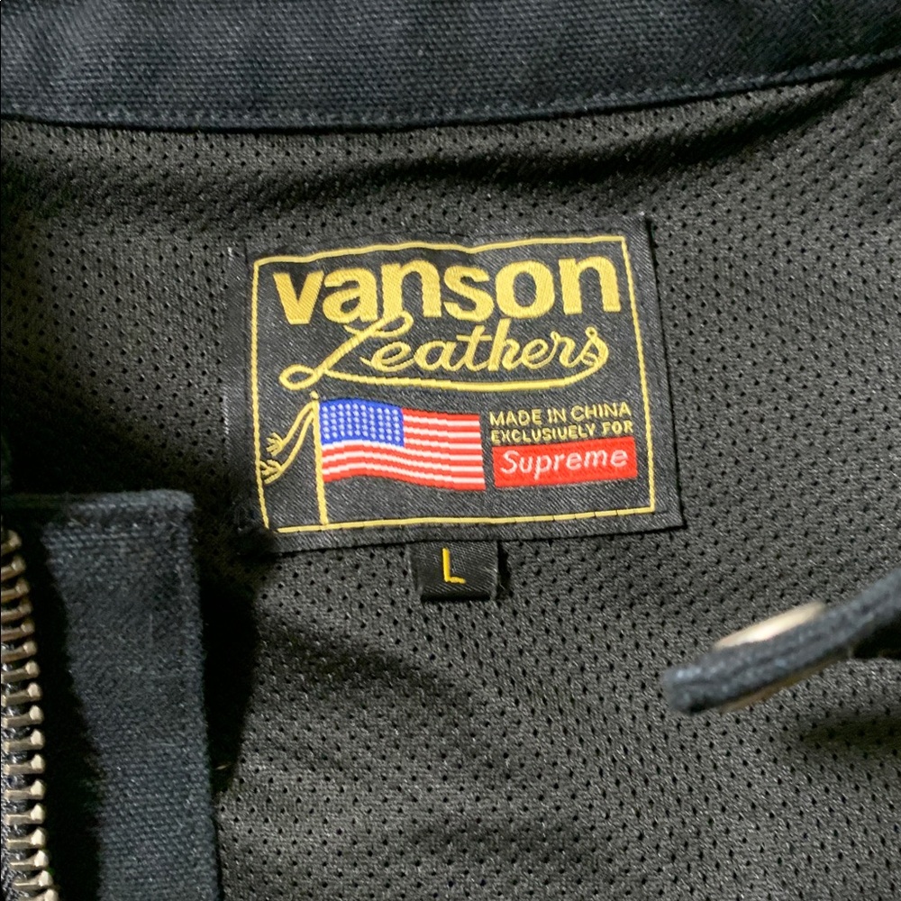 Supreme x Vanson Black Jacket - Picture 2 of 4